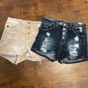 KanCan High Waisted Button Fly Shorts